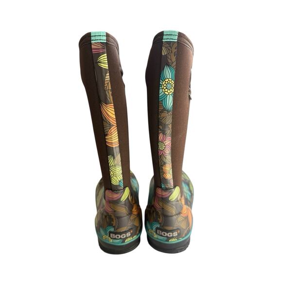 Bogs Waterproof blooms Women’s sz 7 Classic High Winter Rain Boots Pull On Color - Picture 6 of 11
